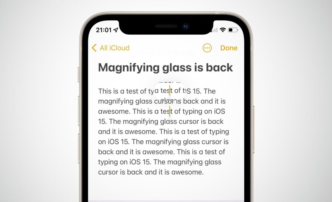iOS 15 brings back the magnifying glass for accurate text selection